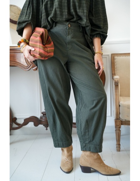 Pantalon Rayé Vert Johanna JACSON Noho - 2 | Bem-vindo