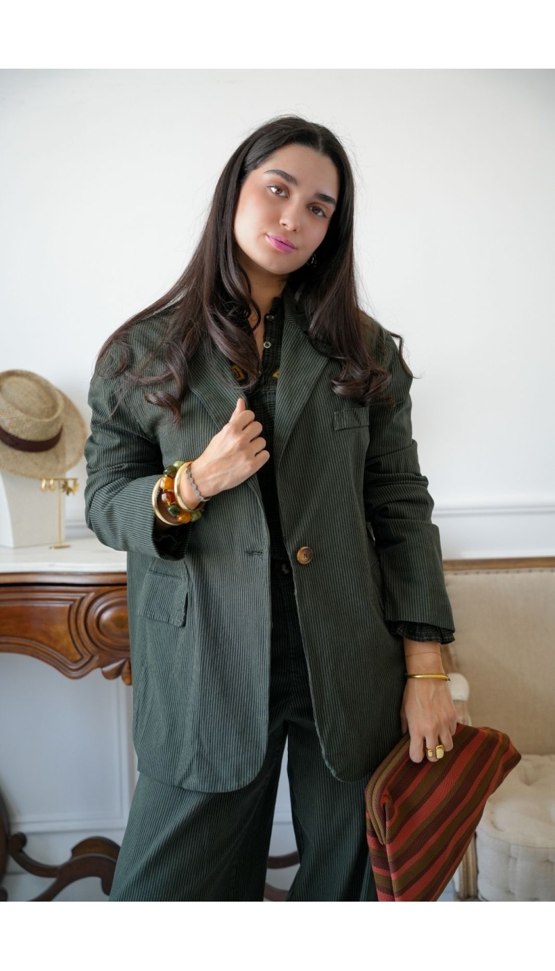 VESTES FEMME RAYE VERT H26 Johanna - 2 | MULHERES