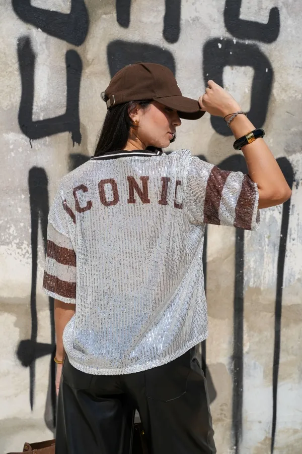 Top Sequins Marron ICONIC Noho - 1 | Accueil 2