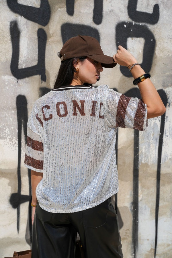 Top Sequins Marron Beige ICONIC Noho - 1 | Willkommen 2