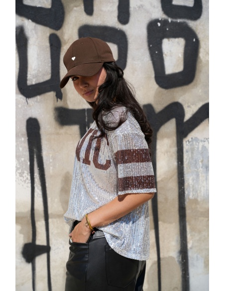Top Sequins Marron ICONIC Noho - 4 | Accueil