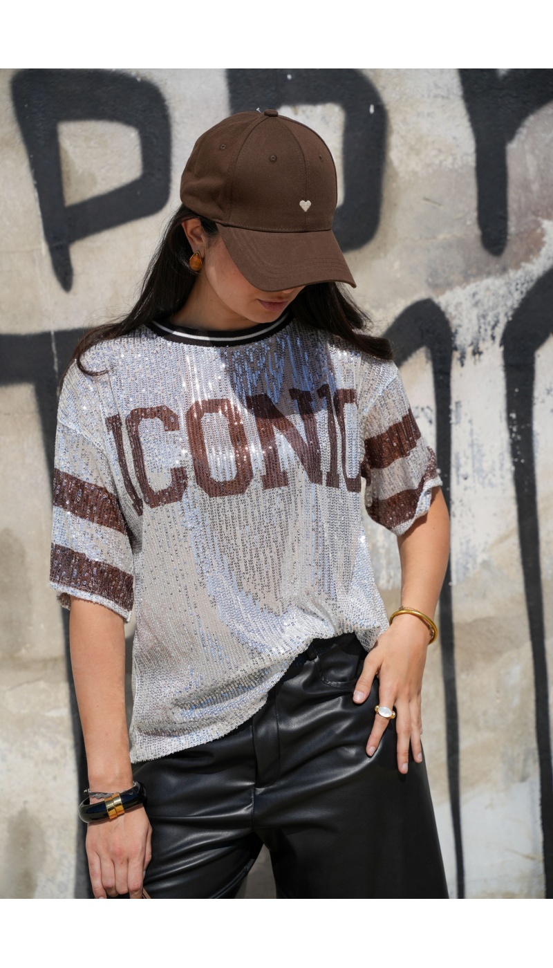 Top Sequins Marron Beige ICONIC Noho - 5 | Willkommen