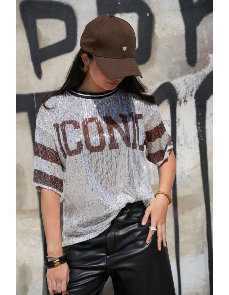 Top Sequins Marron ICONIC Noho - 5 | Accueil