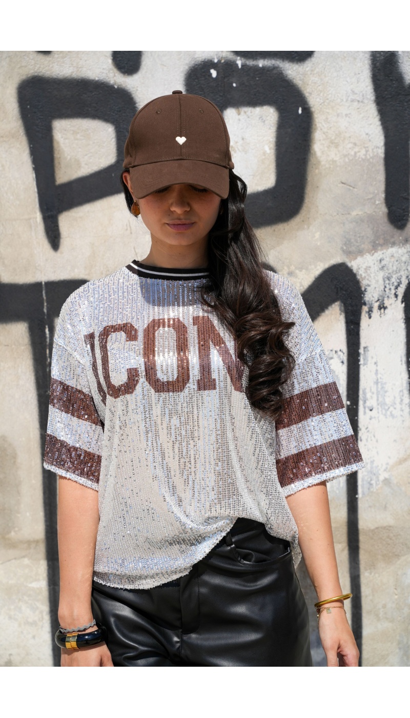 Top Sequins Marron Beige ICONIC Noho - 6 | Willkommen