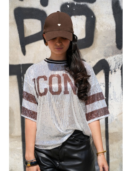 Top Sequins Marron Beige ICONIC Noho - 6 | Willkommen