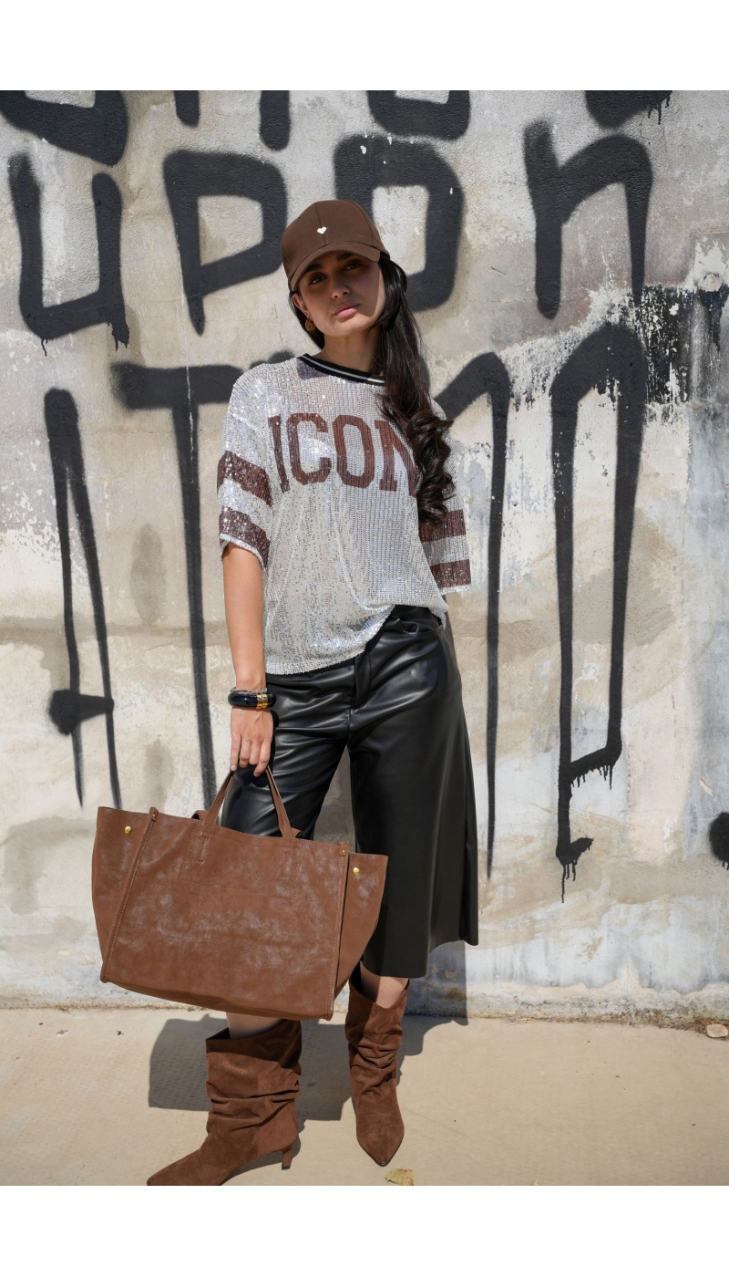 Top Sequins Marron Beige ICONIC Noho - 3 | Willkommen