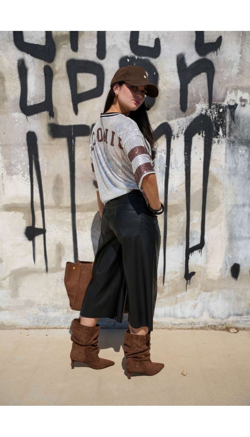 Pantalon Crop Simili Noir Banditas FREDIANO BANDITAS - 4 | BAS