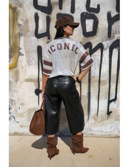 Pantalon Crop Simili Noir Banditas FREDIANO BANDITAS - 5 | Welcome