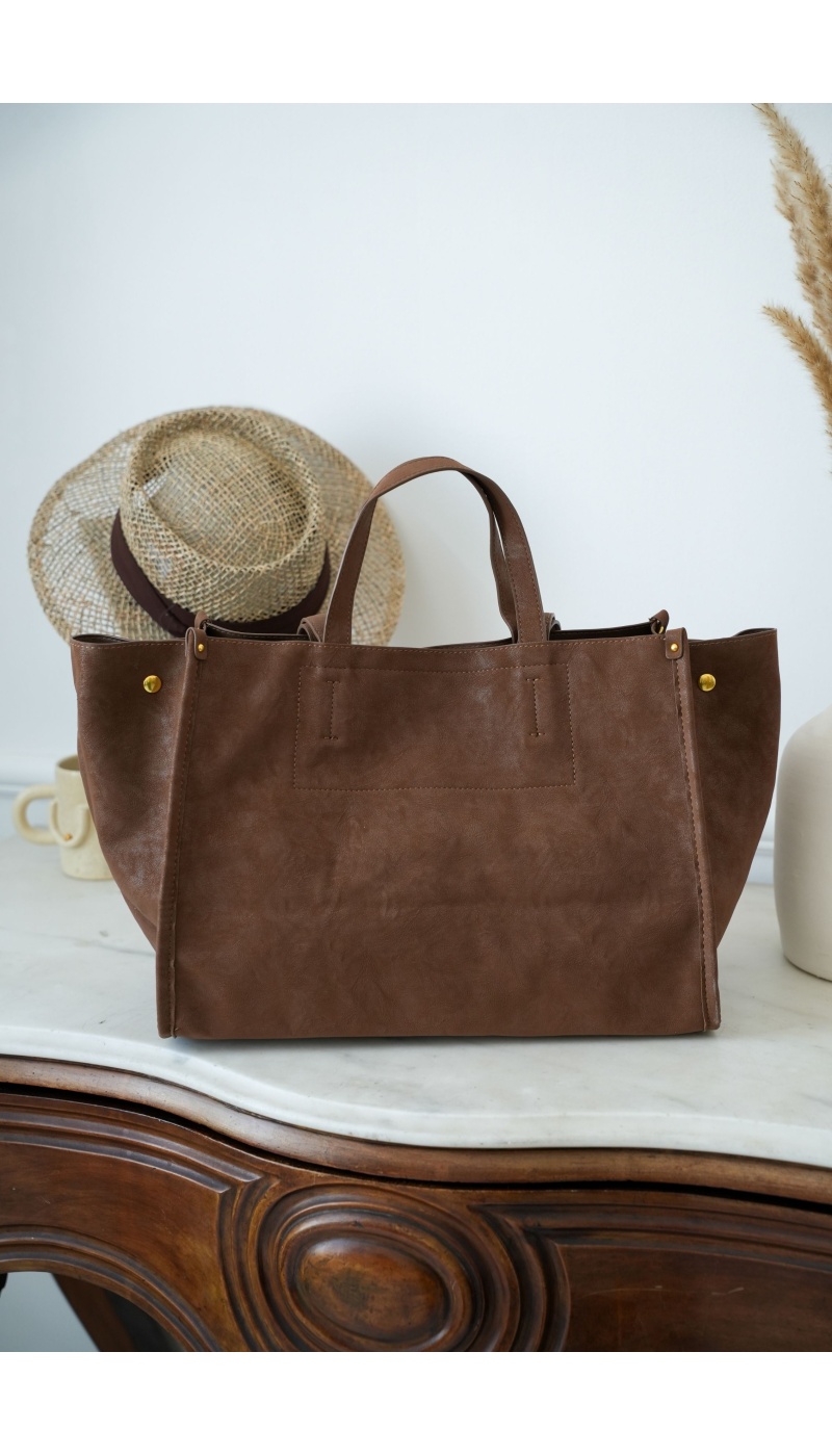 Sac Cabas Camel CERVIONE Noho - 2 | Accueil