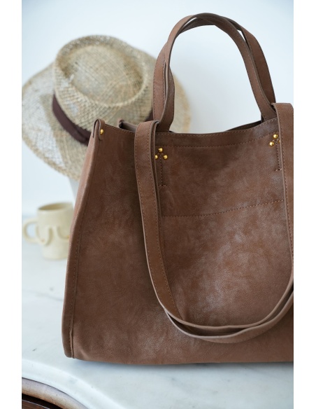 Sac Cabas Camel CERVIONE Noho - 3 | Accueil