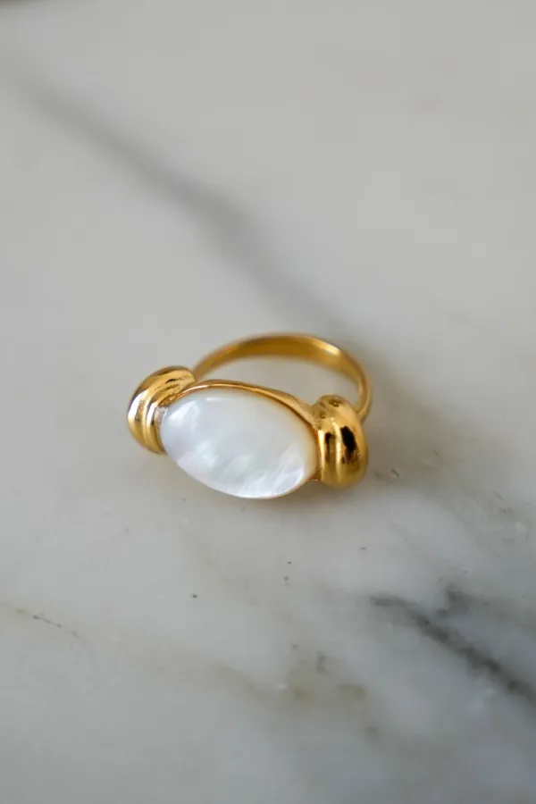 Bague Ecru Doré GATE Noho - 1 | Accueil