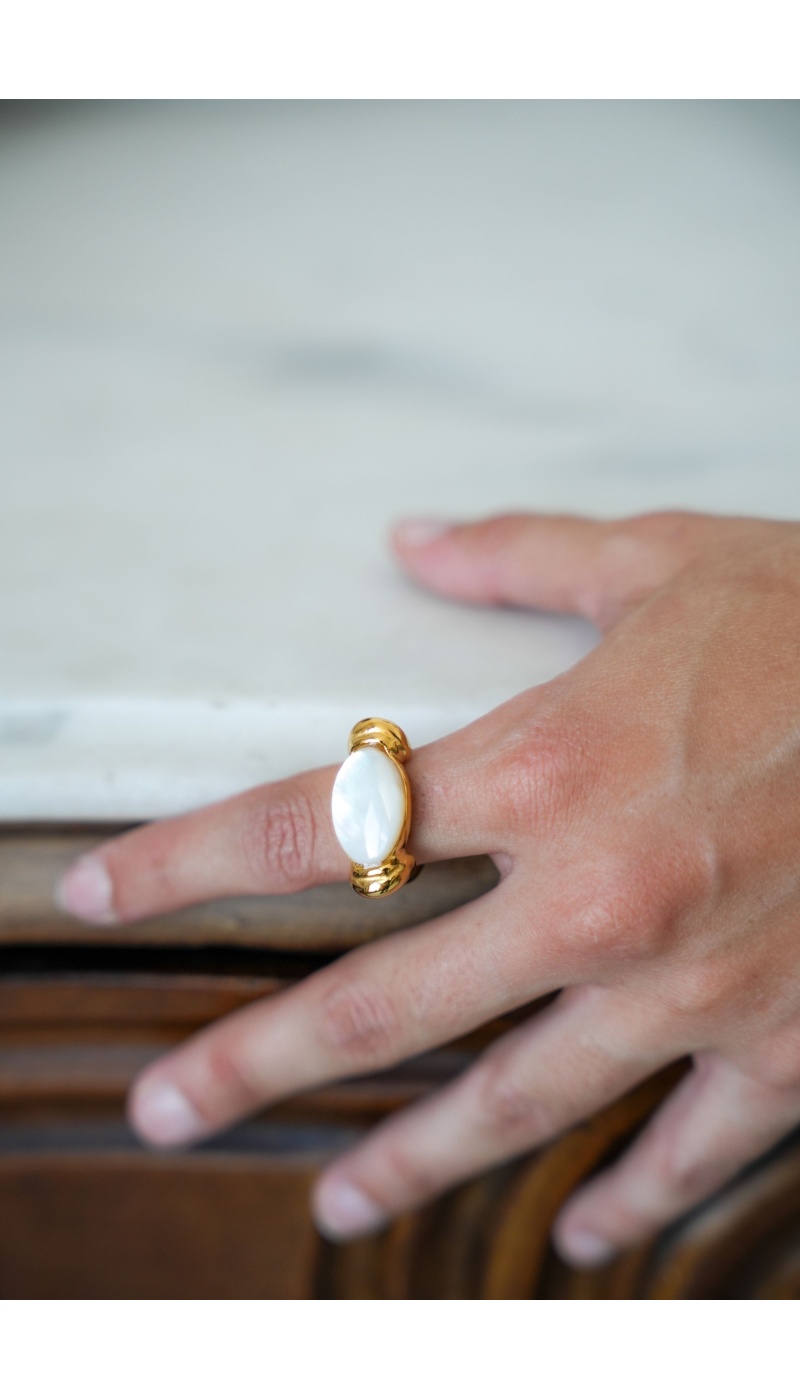 Bague Ecru Doré GATE Noho - 2 | Accueil
