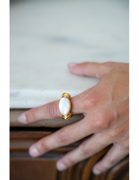 Bague Ecru Doré GATE Noho - 2 | Accueil