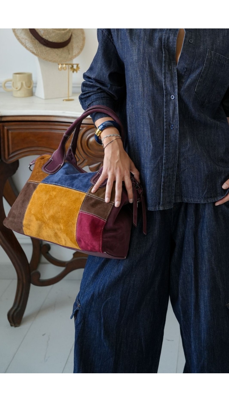 SAC FEMME PATCHW PRUNE H26