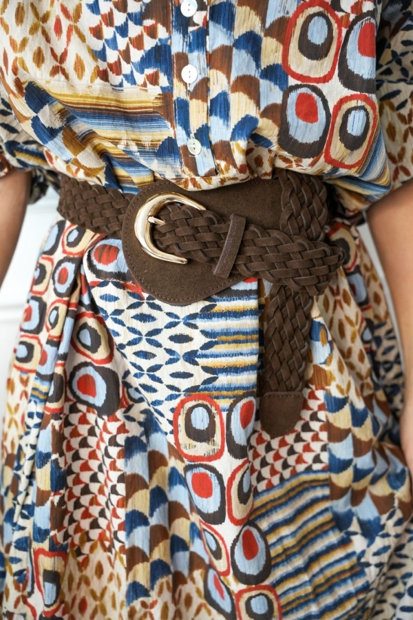 Ceinture Tressé Marron BUSHEY Noho - 1 | Accueil 2