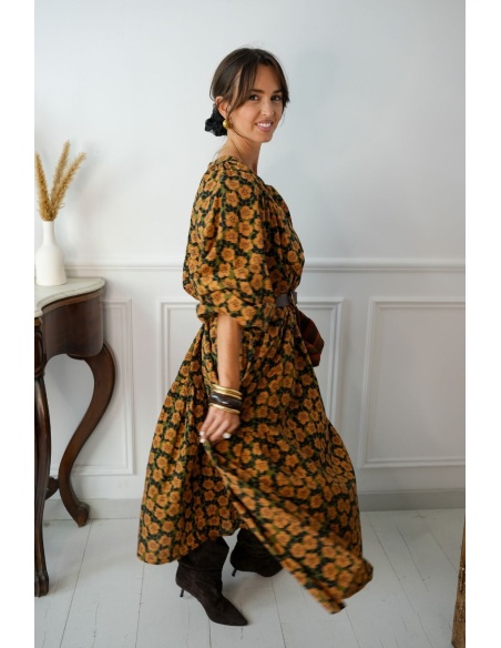 Robe Fleurs Kaki Banditas KERMAN BANDITAS - 5 | Accueil