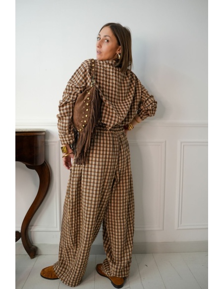 Chemisier Carreaux Marron OUTWELL Noho - 3 | Accueil