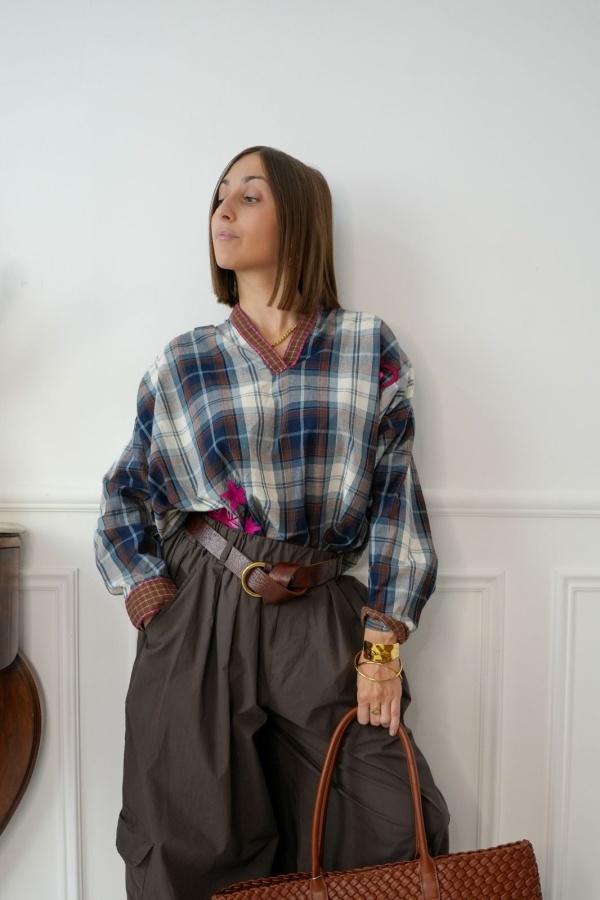 Blouse Carreaux Canard HOLBEACH Noho - 1 | Accueil