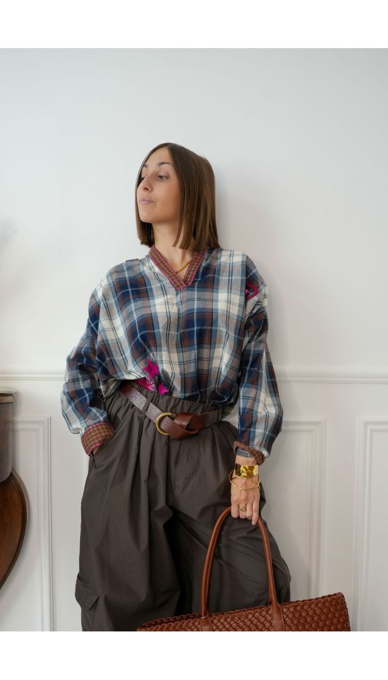 Blouse Carreaux Canard HOLBEACH Noho - 1 | Accueil