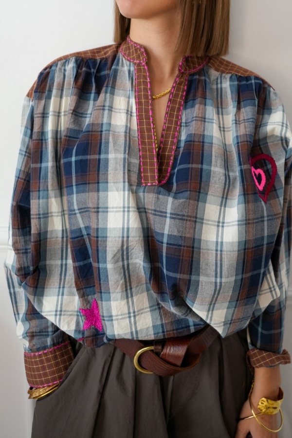 Blouse Carreaux Canard HOLBEACH Noho - 1 | Accueil 2