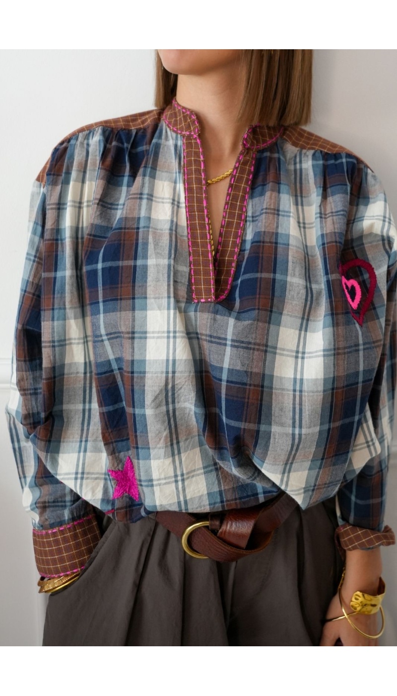 Blouse Carreaux Canard HOLBEACH Noho - 2 | Accueil