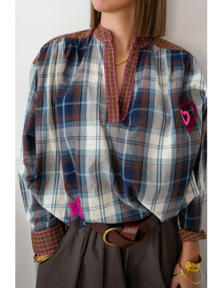 Blouse Carreaux Canard HOLBEACH Noho - 2 | Accueil