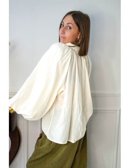 Blouse Écrue Romantique GABY Noho - 2 | HAUTS