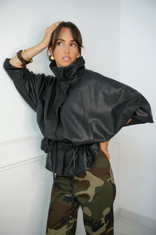 Veste Simili Noire RONDY Noho - 1 | Accueil