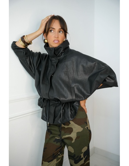 Veste Simili Noire RONDY Noho - 1 | Accueil