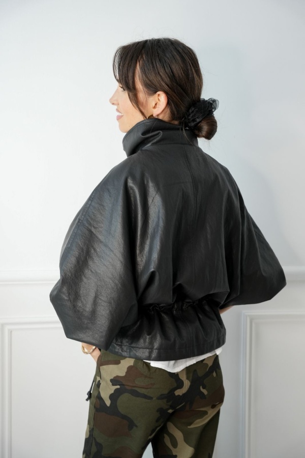 Veste Simili Noire RONDY Noho - 1 | Accueil 2