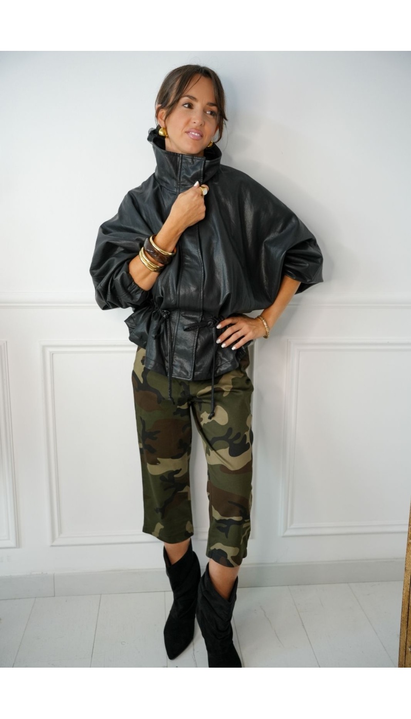Veste Simili Noire RONDY Noho - 6 | Accueil