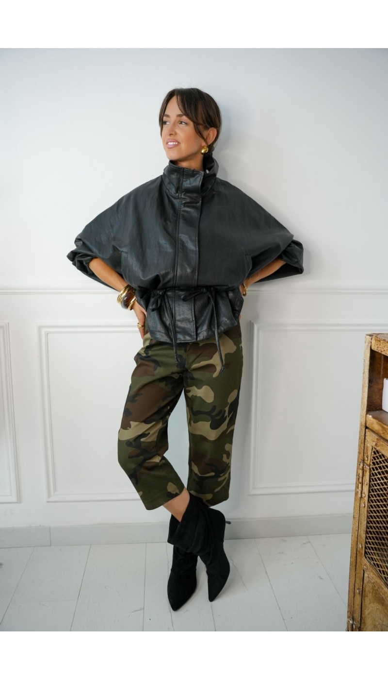 Pantalon Capri Camouflage Palmyre Noho - 1 | Accueil