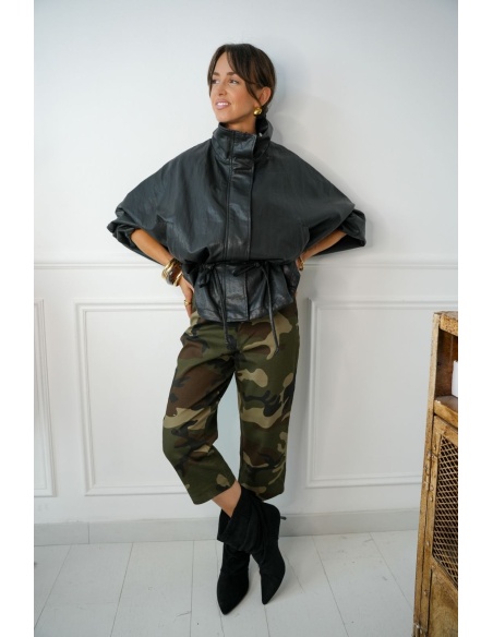 Pantalon Capri Camouflage Palmyre Noho - 1 | Accueil