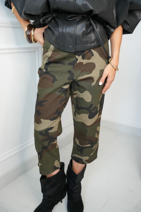 Pantalon Capri Camouflage Palmyre Noho - 1 | Accueil 2