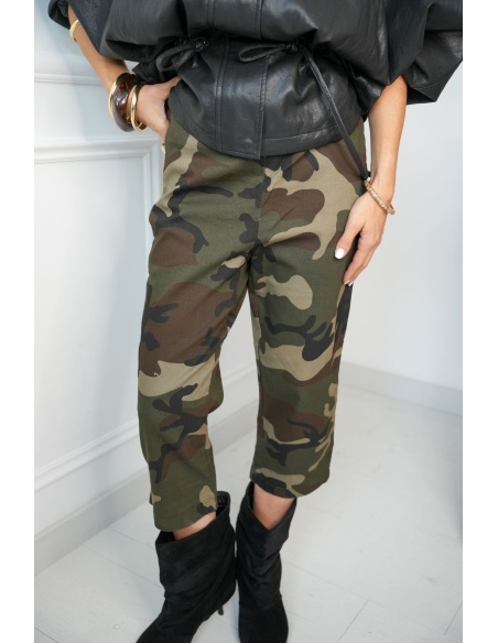 Pantalon Capri Camouflage Palmyre Noho - 2 | Accueil