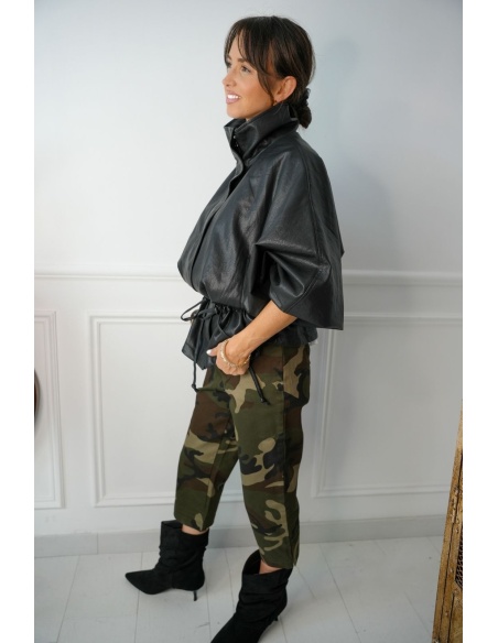 Pantalon Capri Camouflage Palmyre Noho - 4 | Accueil