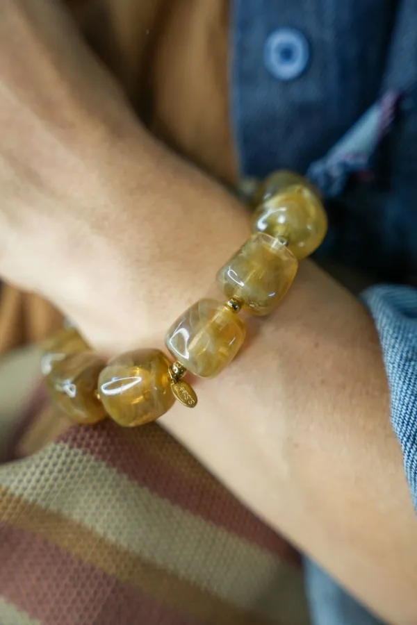 Bracelet Perles Taupe OPAL Noho - 1 | Accueil 2
