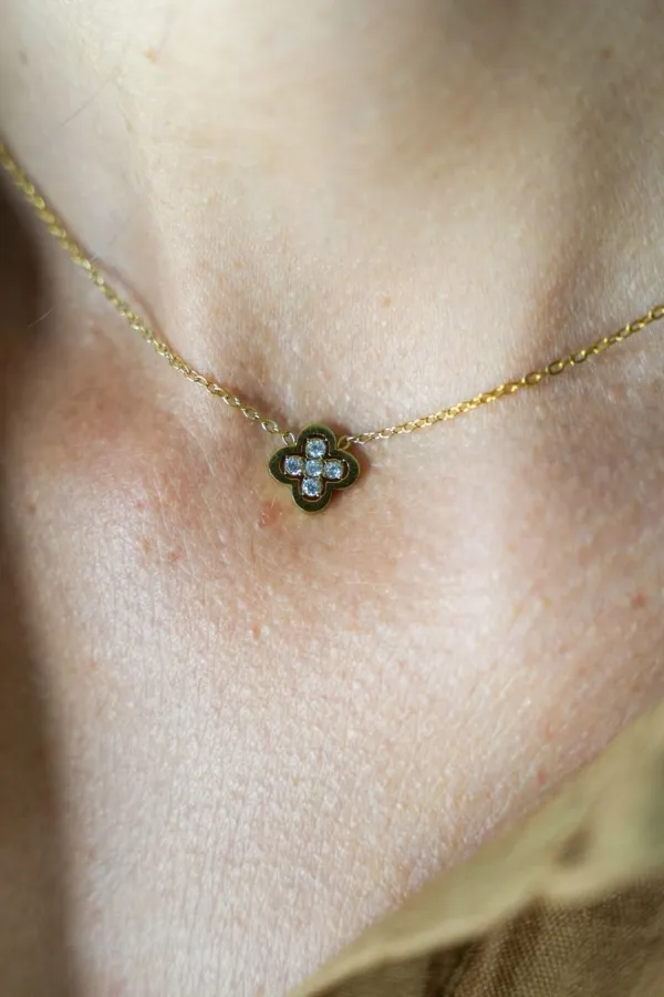 Collier Fin Fleurs Dorées CHIARA Noho - 1 | Accueil