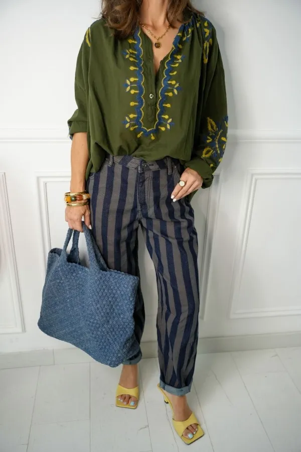 Pantalon Rayé AMINA Noho - 1 | FEMMES