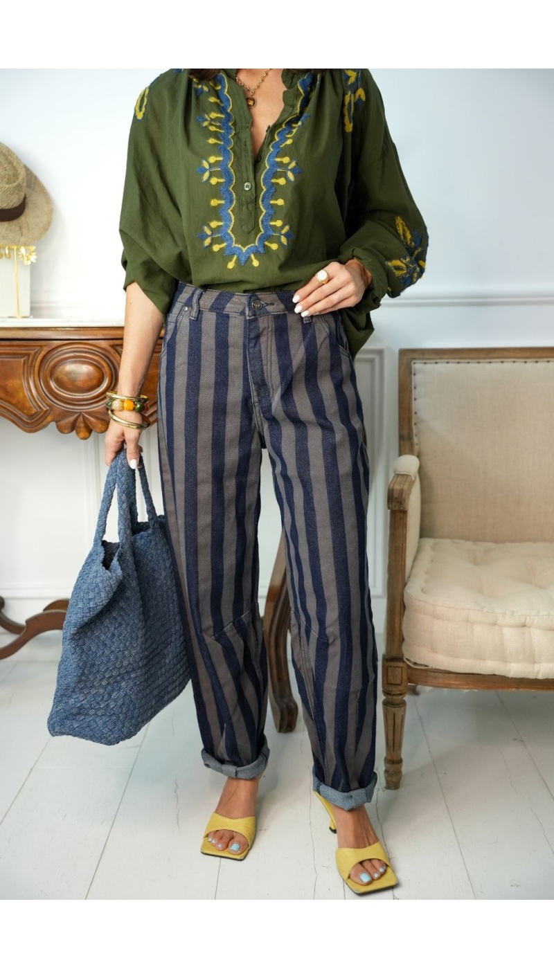 Pantalon Rayé AMINA Noho - 3 | DONNE