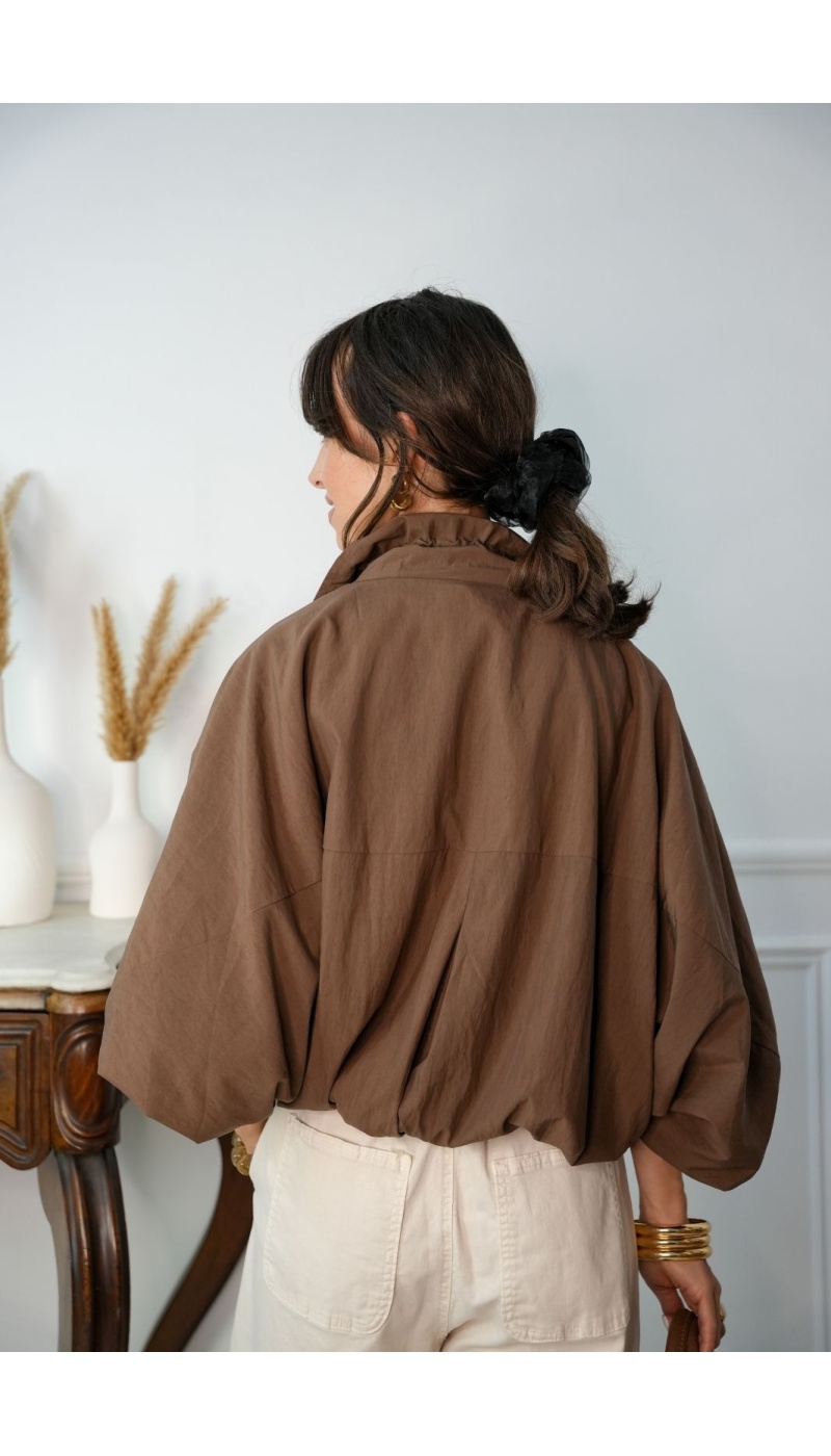 Veste Bomber Léger Choco ELON Noho - 2 | Accueil
