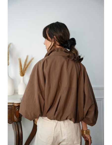Veste Bomber Léger Choco ELON Noho - 2 | Accueil