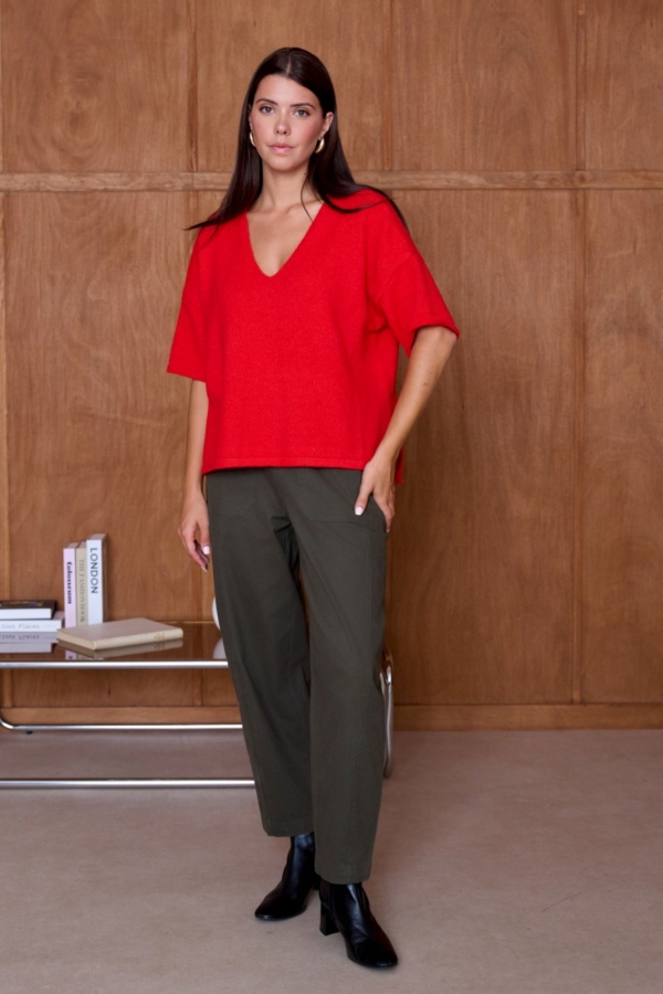 Pull Chiné Rouge NATACHA Noho - 1 | Benvenuto 2