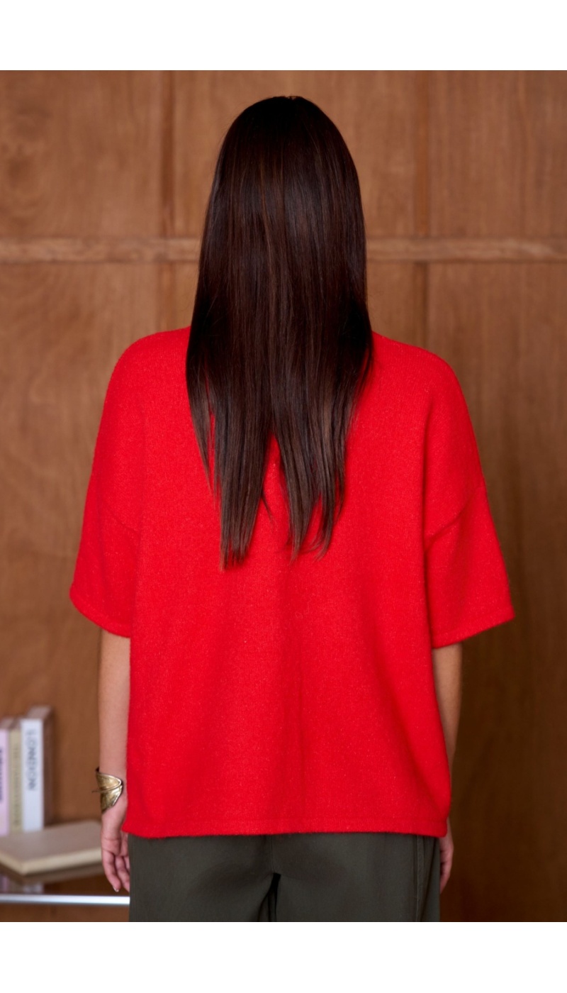 Pull Chiné Rouge NATACHA Noho - 6 | Bienvenido