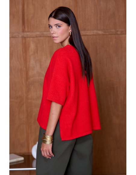 Pull Chiné Rouge NATACHA Noho - 7 | Accueil
