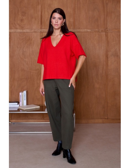 Pull Chiné Rouge NATACHA Noho - 8 | Accueil