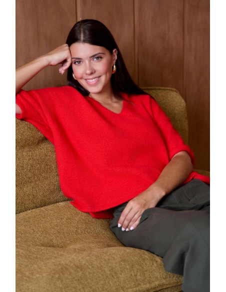 Pull Chiné Rouge NATACHA Noho - 9 | Accueil