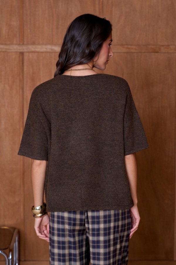 Pull Chiné Choco NATACHA Noho - 1 | Benvenuto 2
