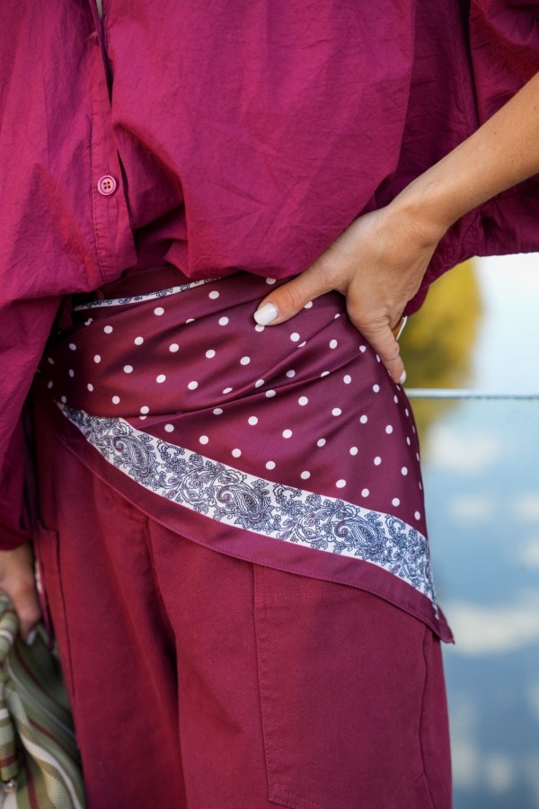 Foulard Imprimé Bandana Rouge ANZIO Noho - 1 | Accueil 2