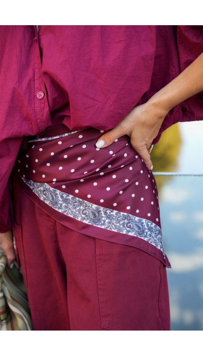 Foulard Imprimé Bandana Rouge ANZIO Noho - 2 | Accueil